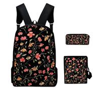 Mochila infantil y juego de almuerzo - Juego de mochilas escolares de 3 piezas Mochila escolar para niñas | Bolsa escolar para estuche ajustable con bolsa de almuerzo para excursiones escolares