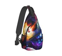 Mochila informal con bandolera, mochila de día, Space Planet Star Solar System Art Shoulder Chest Crossbody Bag, Bookbag, mochila de viaje para acampar al aire libre para hombre/mujer/universidad