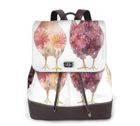 Mochila informal de piel con estampado de pollo, para mujer, para el trabajo