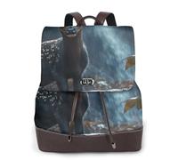 Mochila informal de piel con estampado «It's a rainy day for Little Deer Ladies Travel», para el trabajo