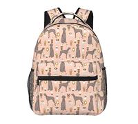 Mochila informal Weimaraner Dog Coffees And Dogs Blush Classic Bookbag Mochila escolar resistente al agua Mochila informal con bolsillos laterales