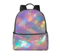 Mochila iridiscente para mujeres y hombres, diseño abstracto de galaxia, mochila escolar para adolescentes, mochila casual para la universidad, viajes y trabajo