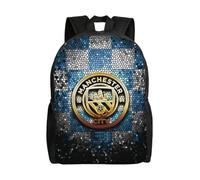 Mochila JD392 Manchester City F.C., mochila escolar para adolescentes, mochila de lona para portátil,