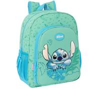 Safta Mochila escolar STITCH ALOHA, adaptable a carro, cómoda y resistente, 32x12x38 cm, turquesa