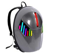 Mochila LED para Motocicleta, Mochila para Montar en Motocicleta con Pantalla Programable, Carcasa Rígida de Gran Capacidad, Impermeable, Bolsa para Casco, Mochila para Ordenador