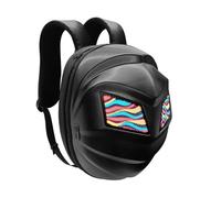 Mochila LED para Motocicleta, Mochila Programable para Motocicleta, Bolso de Hombro Expandible para Casco, Mochila de Montar a Prueba de Agua con Pantalla a Todo Color Programable