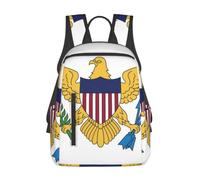 Mochila ligera e informal de gran capacidad con la bandera de las Islas Vírgenes de Estados Unidos