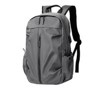 Mochila Ligera para portátil de Viaje, Mochila Impermeable Multibolsillos para Negocios con Puerto de Carga USB, Mochila Grande para el Trabajo con Funda para Carrito,Gris