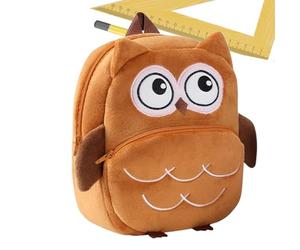 Mochila Linda Del Búho - Fibra De Poliéster 28*23*10cm | Suministros Ligeros Y Lindos Para Exteriores Con Dibujos Animados | Mochila Para Niños Pequeños | Para Guardería Preescolar Actividades Del Zoo