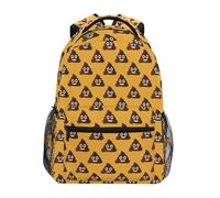 Mochila Lindo Patrón De Caca De Dibujos Animados Backpack Unisexmochila Escolar Escolares Daypack para Portátil Senderismo Aire Libre