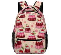 Mochila Magdalena De Gelatina De Cereza Backpack Unisexdaypack Práctica Mochilas Escolares para Portátil Aire Libre Escolar