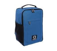 Mochila maleta avión cabina para mujer Edurne de nylon azul con cremallera