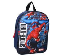 Mochila MARVEL AVENGERS SPIDER-MAN Beyond Amazing Hombre Araña - Mochila para niños | Escuela | Guardería - Color Azul Oscuro - Dimensiones 29x22x9cm - 200-4524 Navy, turquesa, talla unica