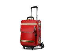 Mochila Medica Bolsa Emergencias Vacia, Bolsa médica de almacenamiento profesional con carro, Kit de rescate de emergencia impermeable de gran capacidad, para estudiantes de enfermería, terapeutas, mé