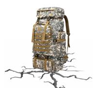 Mochila militar de 80 litros, bolsa de senderismo al aire libre | Gran capacidad de viaje con múltiples bolsillos de tela resistente al agua, diseño de desgarro, paquete de estilo Bugout para camping