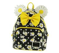 Mochila mini con margaritas de Minnie Mouse de Loungefly en negro, blanco y amarillo