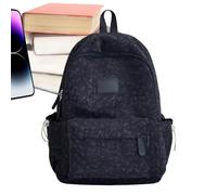 Mochila moderna con estampado de leopardo, gran capacidad, Negro , Ver