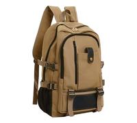 Mochila moderna simple y moderna: mochila de vintage de alta capacidad, portátil de gran capacidad de vintage para camping, viajes, verde caqui, riferimento alla descrizione, referencia a la