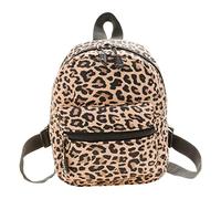 Mochila Mujer Mochila para Mujer Ligero de Nylon Estilo Clásico con Bolsa Frontal Adecuada para Oficina Labores Escolares Compras Campin, Leopard