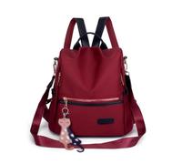 Mochila multifuncional para mujer, mochila Oxford con dos bolsas de hombro, bolsas de computadora de moda, casual, mochila de viaje esencial, Rojo, Large, Rojo