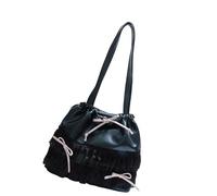 Mochila Multiusos De Gran Capacidad con Detalles Encaje Cruzada Y Práctico Bolso Hombro PU En Contraste Mochila Linda PU para Niñas