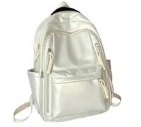 Mochila multiusos de piel sintética suave de gran capacidad para estudiantes universitarios, mochila escolar para adolescentes, adultos, viajes, laptop, mochila de día