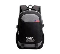 Mochila NASA BAG02 para portátil 15.6" negra con puerto USB y tejido Oxford
