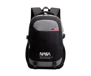 Mochila NASA BAG02 para portátil 15.6" negra con puerto USB y tejido Oxford