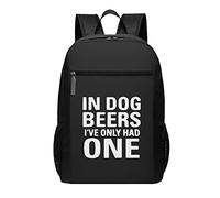 Mochila negra con cerveza de perro I've Only Had One de 17 pulgadas, mochila ligera para hombres y mujeres, #01, 30cm*17cm*43cm, Mochila escolar