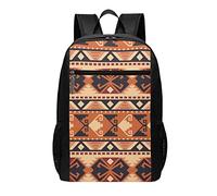Mochila negra con patrón indio del suroeste americano de 17 pulgadas, mochila para portátil para hombres y mujeres, mochila ligera, #01, 30cm*17cm*43cm, Mochila escolar
