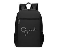 Mochila negra DMT Molecule Mochila portátil para estudiantes, mochila escolar de gran capacidad, mochila escolar de 17 pulgadas, #01, 30cm*17cm*43cm, Mochila escolar