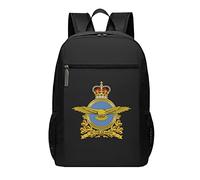 Mochila negra Royal Canadian Air Force de 17 pulgadas, mochila ligera para hombres y mujeres, #01, 30cm*17cm*43cm, Mochila escolar