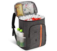 Mochila Nevera 28 L,Mochila Termica,Mochila Termica Porta Alimentos Adecuada para Viajes,Playa,Picnic,Actividades Al Aire Libre (Gris Oscuro)