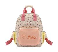 Mochila Niña Personalizada con Nombre Bordado, Mini Mochila Infantil | Diseño de Fresa, 23 x 28 cm, para Niñas de 1 a 5 Años, Guardería, Preescolar y Viajes