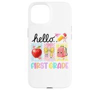 Mochila para Apple Pencil Hello First Grade Carcasa para iPhone 15