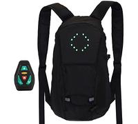 Mochila Para Bicicleta Con Luz Intermitente LED,Mochila Con Señal De Doblar,Bolsa Reflectante Con Mando A Distancia Ligero Para Bicicletas Nocturnas Impermeable Para Senderismo Para Hombres Y Mujeres