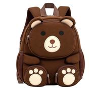 Mochila para bolsa transpirable con diseño de oso con correas ajustables, café, Se référer au descriptif, Consulte la descripción