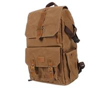 Mochila para Cámara, Estuche para Cámara Fotográfica Profesional de Color Caqui, Mochila Impermeable para Computadora Portátil de Gran Capacidad con Funda para Lluvia, Soporte