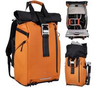 Mochila para Cámara Rollei Fotoliner Ocean Rolltop Gran Mochila Fotográfica Impermeable con Compartimento para Laptop Mochilas Camaras Fotos para Cámara DSLR 20L Naranja Cámara-Camara-Mochilas-Rolltop