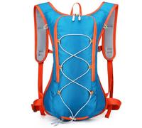 Mochila para correr, mochila en bicicleta, carrera impermeable de 12 litros, transpirable con correa ajustable, paquete de hidratación con tira reflectante y silbato para trotar, caminar, mon