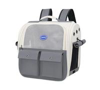 Mochila para gato transpirable - Mensajero de viaje para mascotas plegable con correas ajustables y cinturón seguro de cintura | Mochila para mascotas ligera para gatos, cachorros, conejos, pequeños