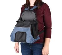 Mochila para Gatos - Perros - Sybil Azul - Mochila ventral con Refuerzo Trasero, Base Desmontable y Tiras Ajustables