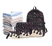 Mochila para Guardería 3 Piezas: Bolsa Escolar con Compartimentos y Bolso