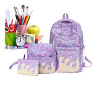 Mochila para Guardería 3 Piezas: Bolsa Escolar con Compartimentos y Bolso | Mochila Juvenil Diaria para Preescolar Primaria Niños Estudiantes Adolescentes Vacaciones Deportes Hogar