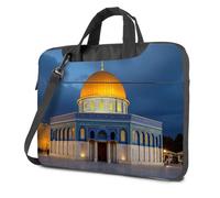 Mochila para laptop para hombre, Golden Dome Of The Rock: A Nighttime Marvel, mochila de viaje para laptop, Color, 29x38cm