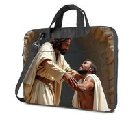 Mochila para laptop para hombre, Jesús llega a un hombre necesitado, mochila de viaje para laptop, mochila de viaje, Color, 26x36cm