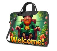 Mochila para laptop para mujer, con texto en inglés "Welcome To The Land of Leprechauns", bolsa para laptop, mochila para laptop para mujer, Color, 26x36cm