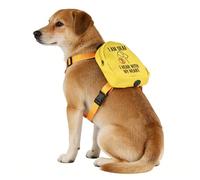 Mochila para mascotas, perro, gato, perro, con texto en inglés "I Am Deaf I Hear with My Heart", bolsa de viaje para perro, bufanda con necesidades especiales (Hear With My Heart)