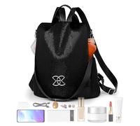 Mochila para mujer Anti-Theft - Bolso bandolera de viaje | Multifunción con compartimento para ordenador portátil, ideal para viajes urbanos o viajes de larga distancia, sin lentejuelas