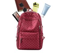 Mochila Para Mujer Mochila Estudiantil De Nailon Con Lunares Para Portátil